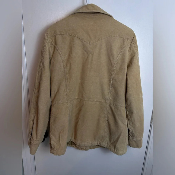 corduroy Beige Women’s Weather Tamer snap button jacket size large - Picture 6 of 12